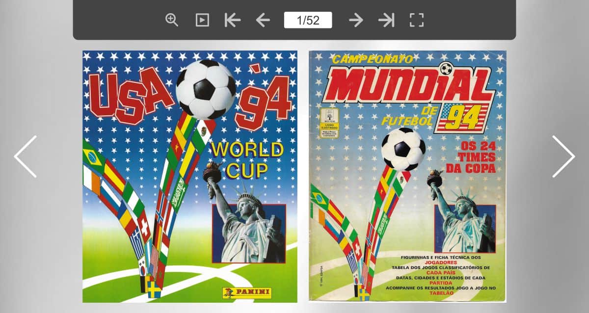 Álbum de Figurinhas – Copa Do Mundo 1994 – Completo e Colado